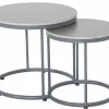 OUTDOOR Garten Beistelltisch-Set 2tlg. grau