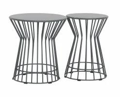 OUTDOOR Garten Beistelltisch-Set 2tlg. grau