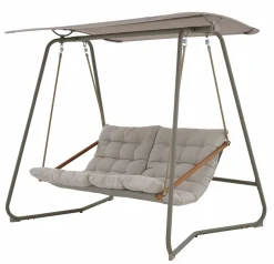 OUTDOOR Garten- Hollywoodschaukel grünbeigegrau
