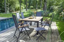 OUTDOOR Gartenhocker Alu