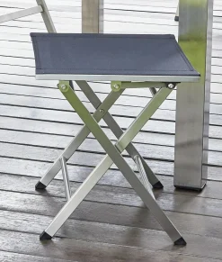 OUTDOOR Gartenhocker Edelstahl grau