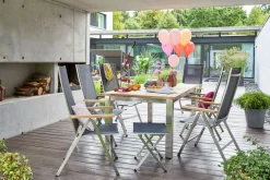 OUTDOOR Gartenhocker Edelstahl grau