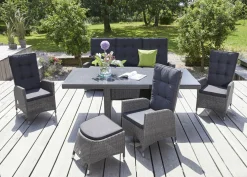 OUTDOOR Gartenhocker grau