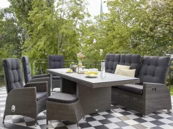 OUTDOOR Gartenhocker grau