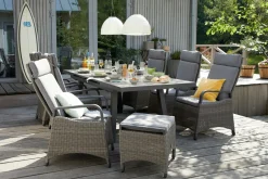 OUTDOOR Gartenhocker grau