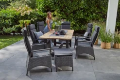 OUTDOOR Gartenhocker grau