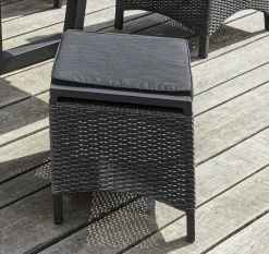 OUTDOOR Gartenhocker grau