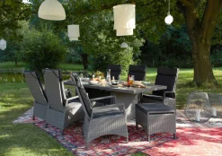OUTDOOR Gartenhocker grau