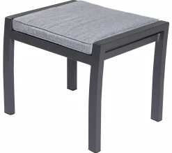 OUTDOOR Gartenhocker schwarzsilberfarben