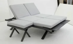 OUTDOOR Gartenhocker/Beistelltisch grau