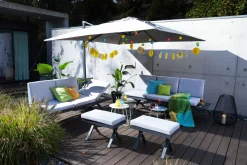 OUTDOOR Gartenhocker/Beistelltisch grau