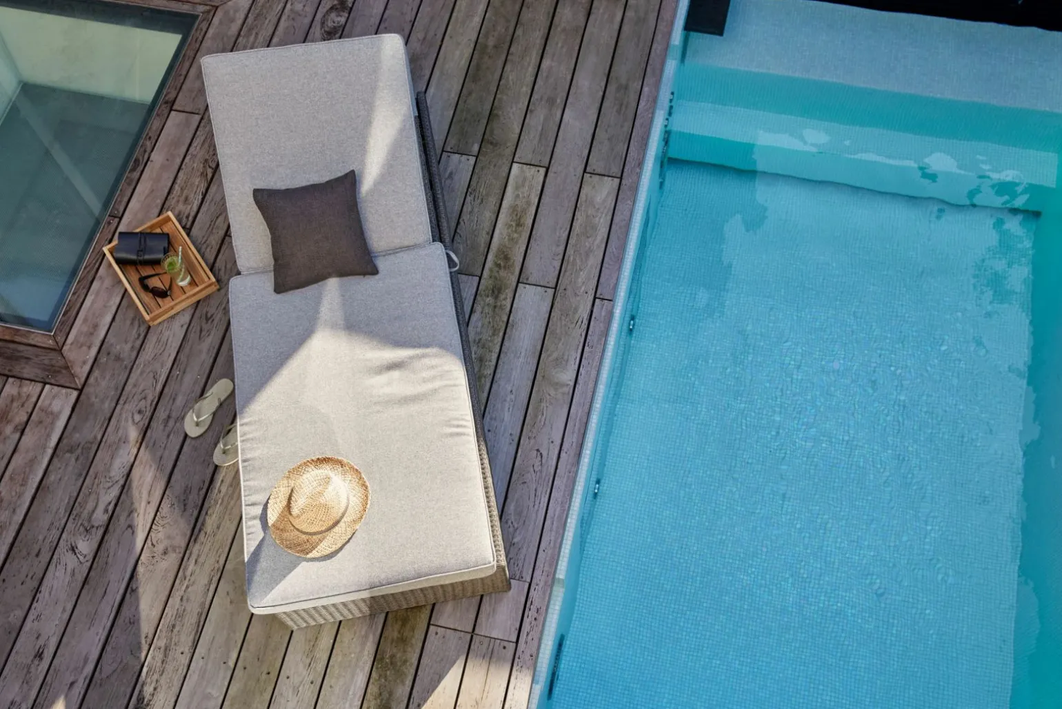 OUTDOOR Gartenliege Einzelelement grau