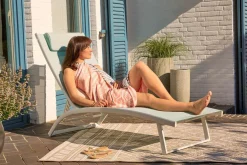 OUTDOOR Gartenliege grünweiß