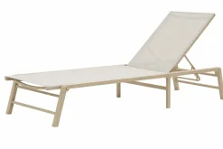 OUTDOOR Gartenliege Klappbar silberfarbenbraungrau