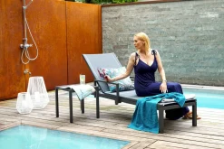 OUTDOOR Gartenliege/Sonnenliege Alu grau