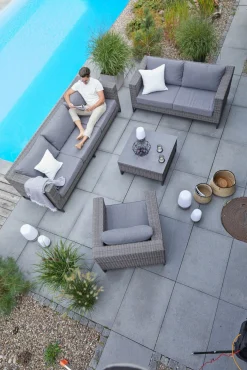 OUTDOOR Gartenlounge 2- Sitzer braungrau