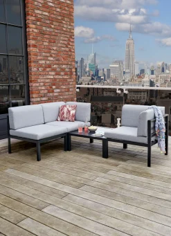 OUTDOOR Gartenlounge Eckelement grau