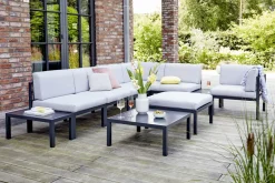 OUTDOOR Gartenlounge Eckelement grau