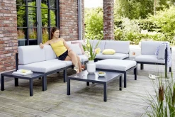 OUTDOOR Gartenlounge Eckelement grau