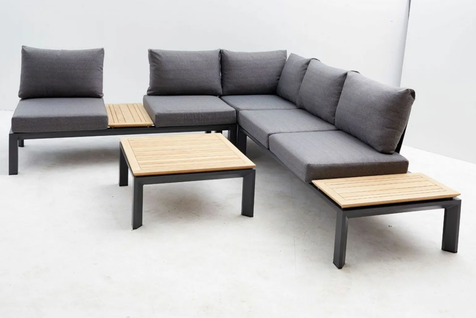 OUTDOOR Gartenlounge Outdoor Teakholz braungrau