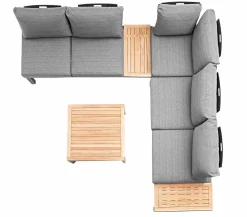 OUTDOOR Gartenlounge Outdoor Teakholz braungrau