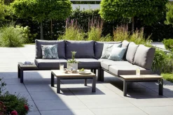 OUTDOOR Gartenlounge Outdoor Teakholz braungrau