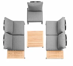 OUTDOOR Gartenlounge Outdoor Teakholz braungrau