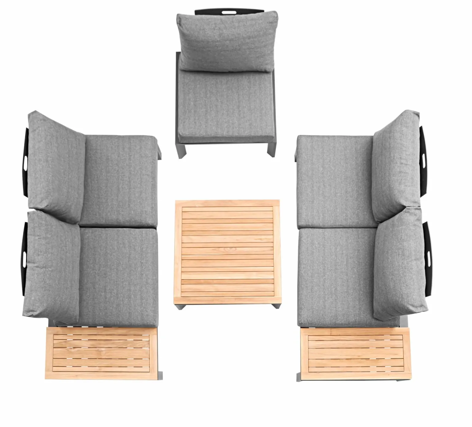 OUTDOOR Gartenlounge Outdoor Teakholz braungrau