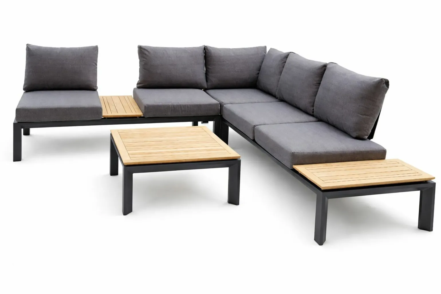 OUTDOOR Gartenlounge Outdoor Teakholz braungrau