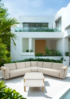 OUTDOOR Gartenlounge Set 5tlg. beige