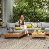 OUTDOOR Gartenlounge Set Teak massiv braun
