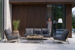 OUTDOOR Gartenlounge 4-tlg. schwarzgraubraun