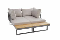 OUTDOOR Gartenlounge variabel stellbar braungrau