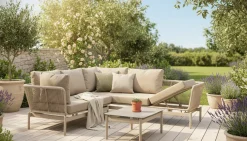 OUTDOOR Gartenlounge-Set beige