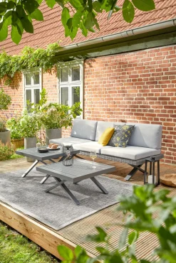 OUTDOOR Gartenmöbel Beistelltisch-Set grau