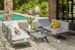 OUTDOOR Gartenmöbel Beistelltisch-Set grau