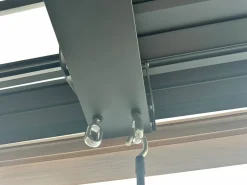 OUTDOOR Gartenpavillon 3x4 m Teakoptik schwarzgrau