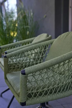 OUTDOOR Gartensessel drehbar Rope grau