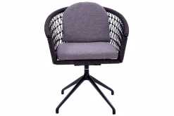 OUTDOOR Gartensessel drehbar Rope grau