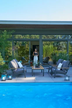 OUTDOOR Garten-Set 4 tlg. grau