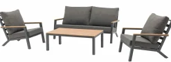 OUTDOOR Garten-Set 4 tlg. grau
