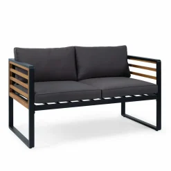 OUTDOOR Garten-Set 4 tlg. schwarzgraubraun