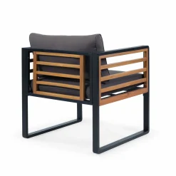 OUTDOOR Garten-Set 4 tlg. schwarzgraubraun