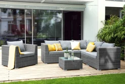 OUTDOOR Gartensofa Eckelement grau
