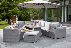 OUTDOOR Gartensofa Eckelement grau