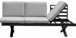 OUTDOOR Gartensofa Klappfunkt. rechts grau