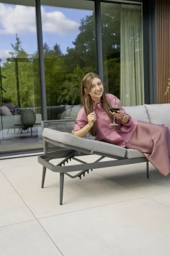 OUTDOOR Gartensofa links grau