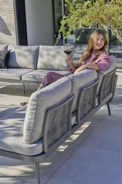 OUTDOOR Gartensofa links grau