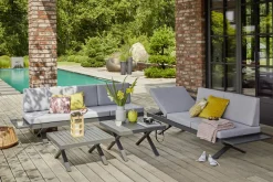 OUTDOOR Gartensofa Outdoor Lounge grau