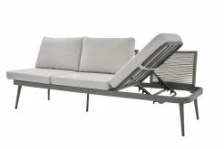 OUTDOOR Gartensofa rechts grünweißbeige